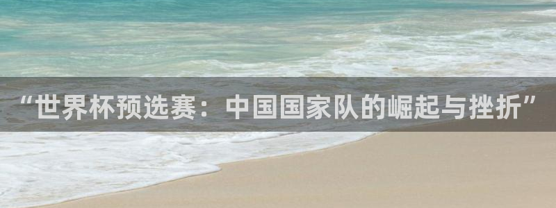 世界杯官网：“世界杯预选赛：中国国家队的崛起与挫折”